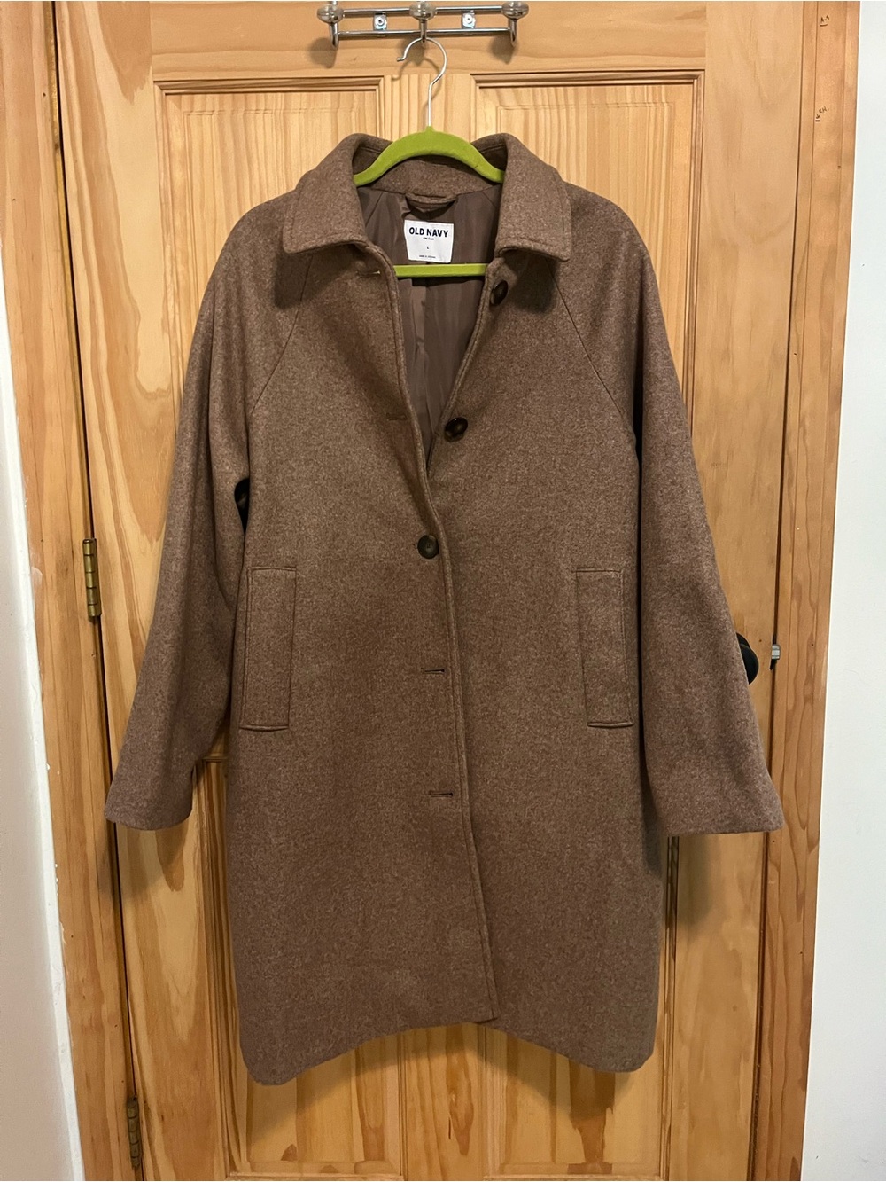 Old Navy Brown Wool-Blend Pea Coat
